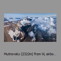 Mutnovsky (2322m) from W, airborne image